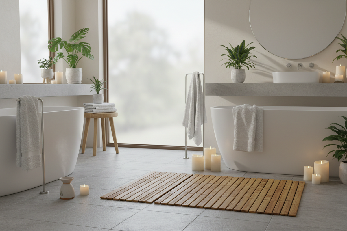 Transform Your Bathroom Into a Spa Oasis with a Bamboo Bathroom Rug