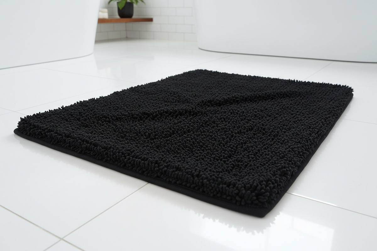 Black Bath Mat