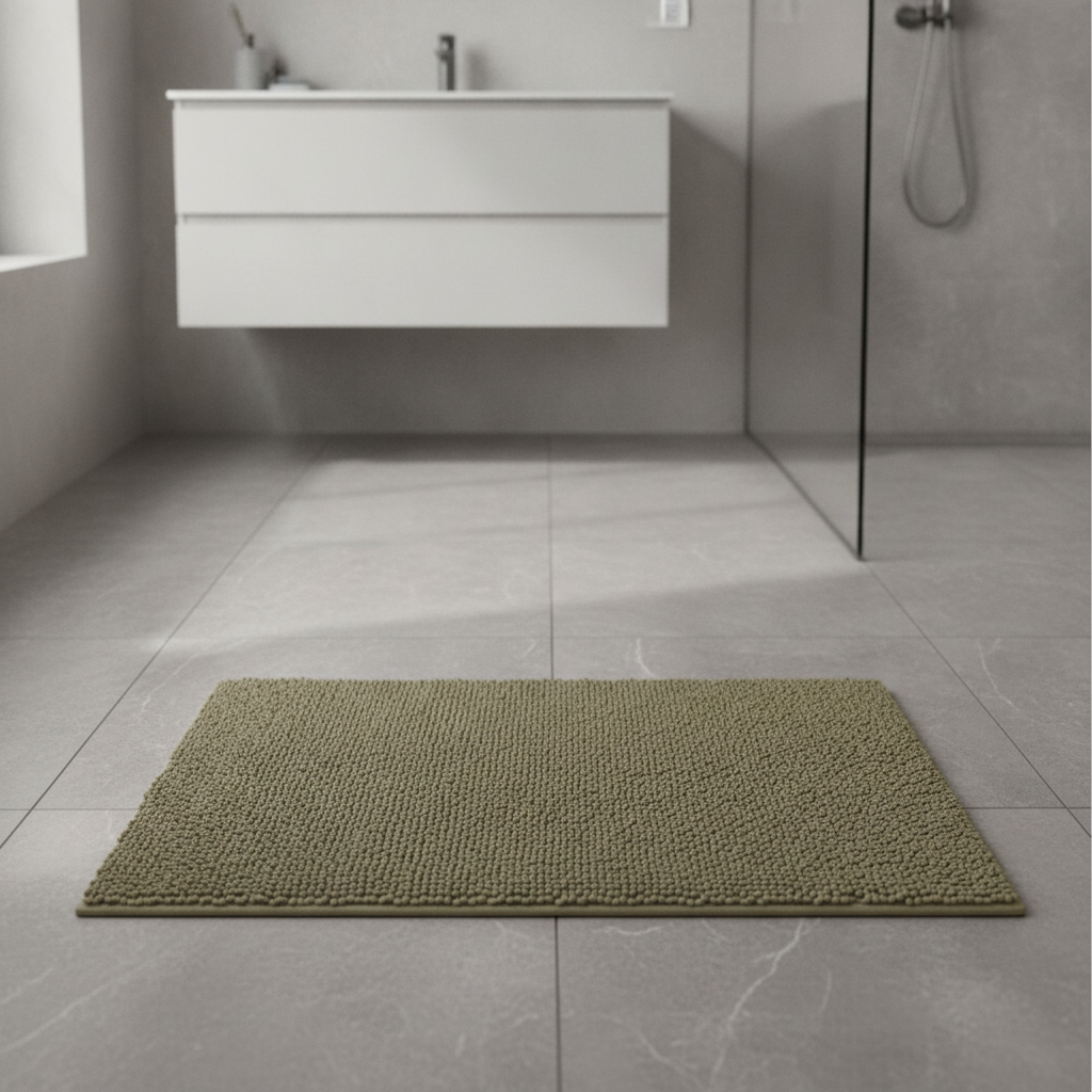 Green Kaki Bath Mat