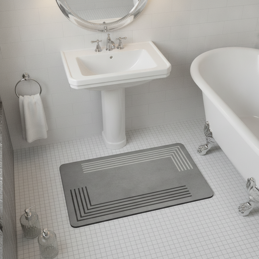 Diatomite Gray Bath Mat