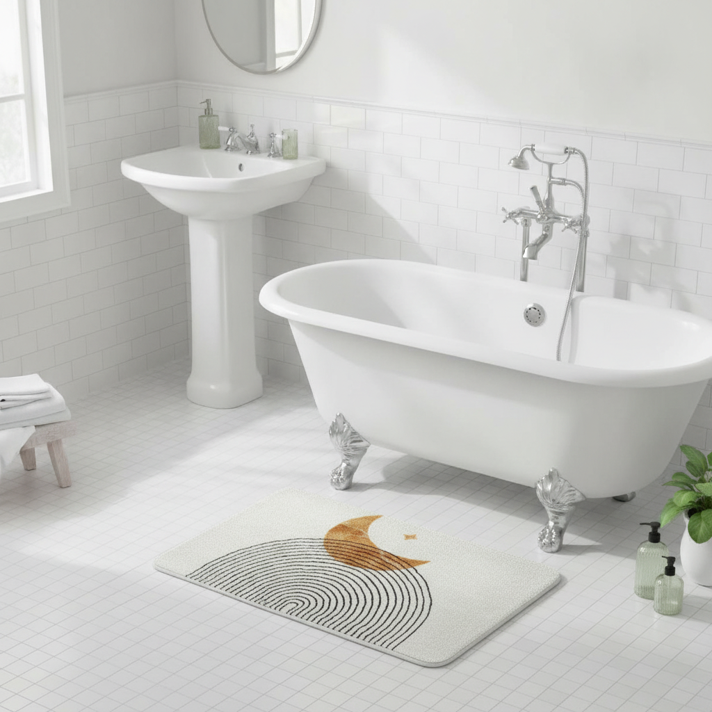 Rectangular Bathroom Rug - care instructions