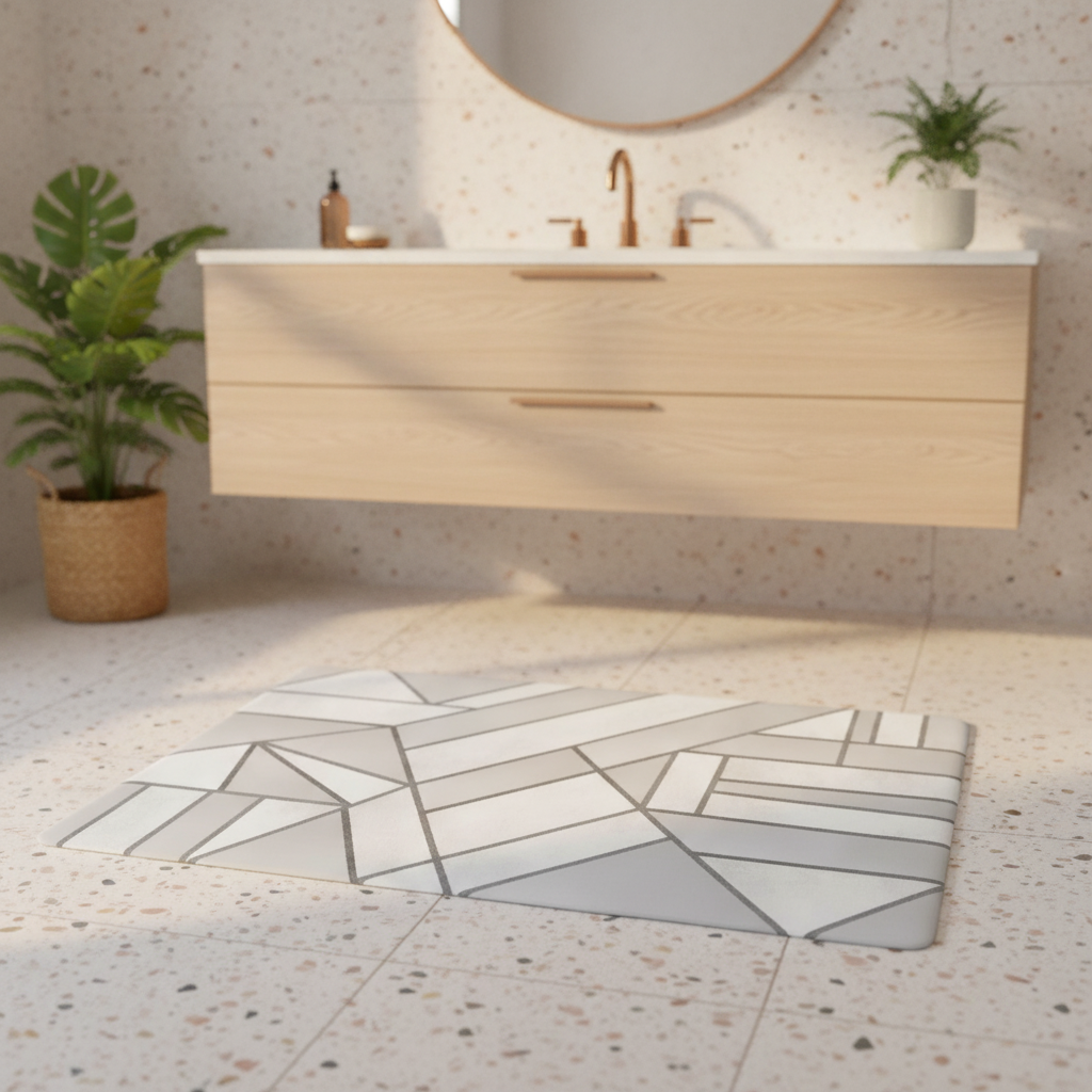Gray Original Bathroom Rug