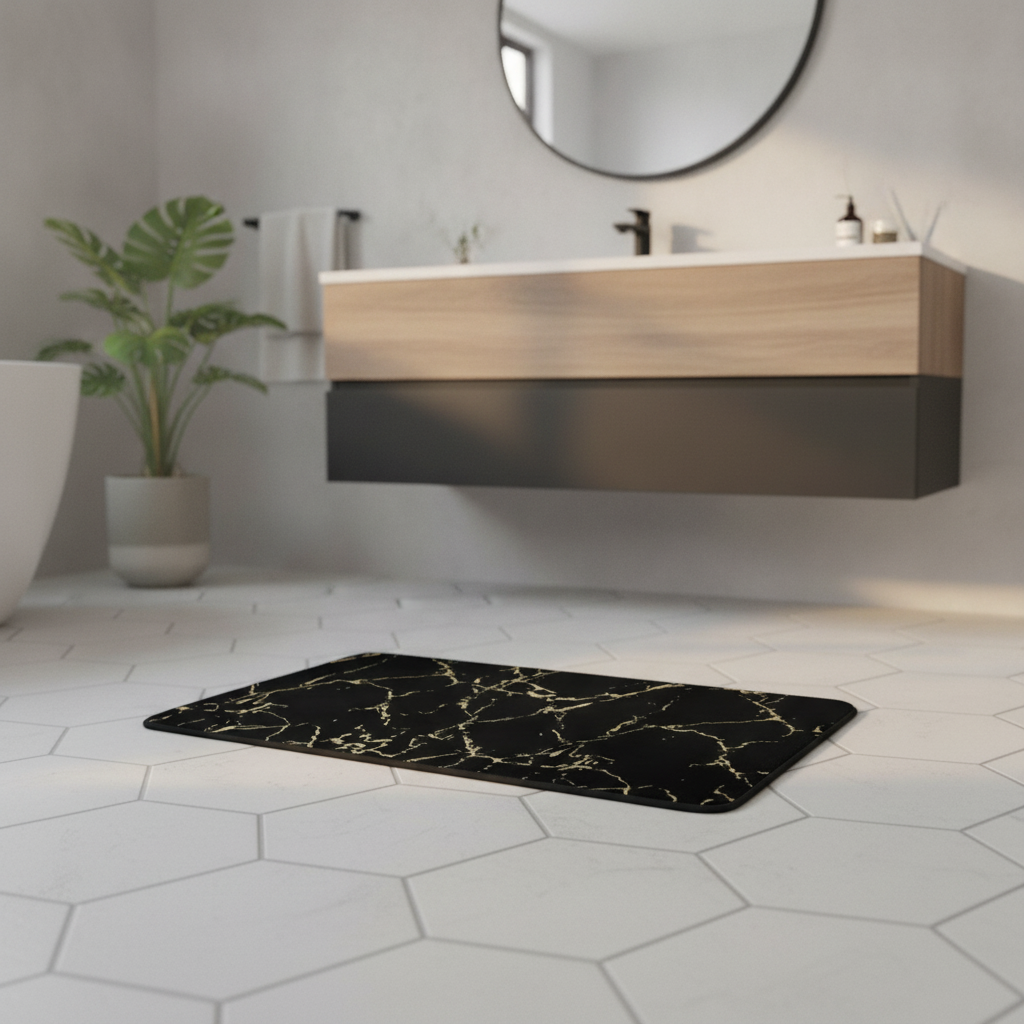 Effect Marble Bath Mat