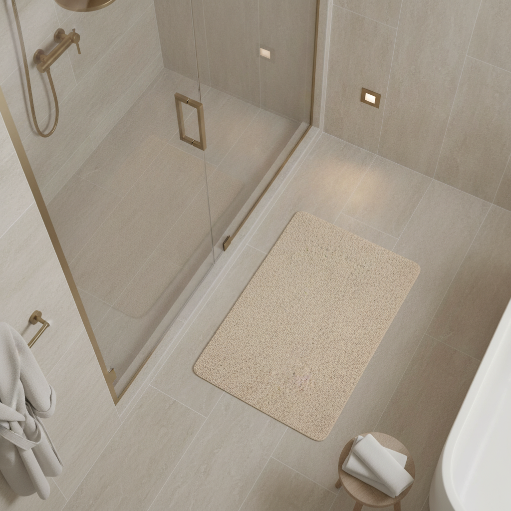 Italian Non-Slip Shower Mat - size comparison
