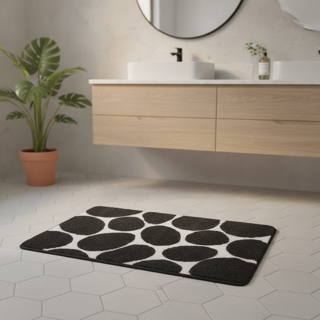 Memory Shape Pebble Bath Mat