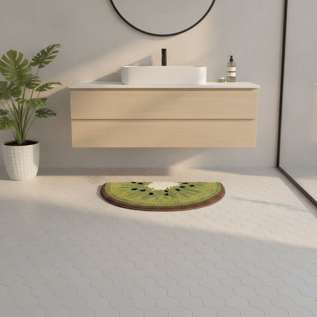 In Shape Half Moon Bath Mat