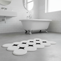 Original Black White Bathroom Rug