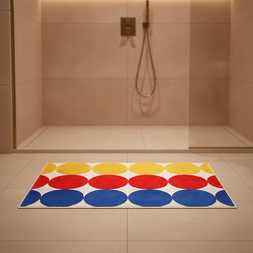 Rectangular With Round Color Bath Mat - product detail