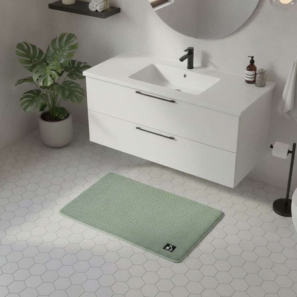 Green Bathroom Rug
