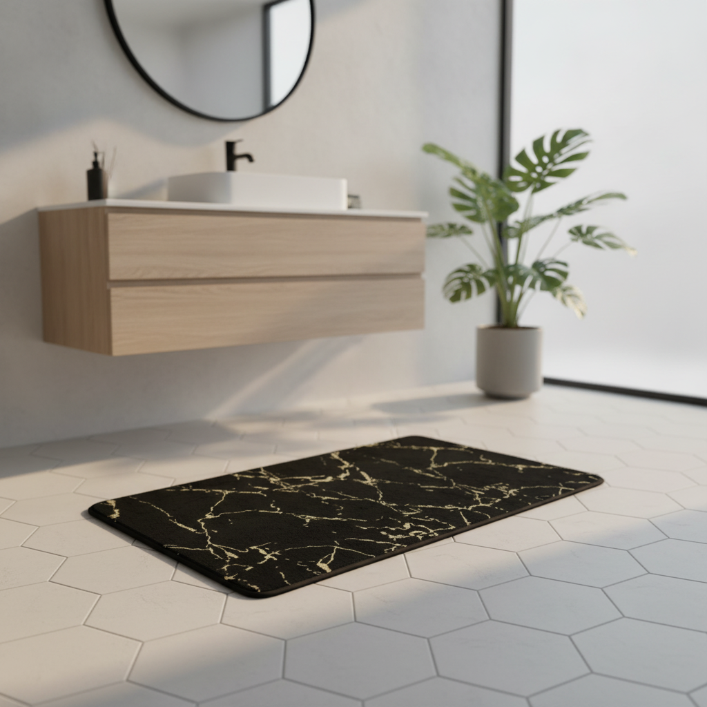 Effect Marble Bath Mat