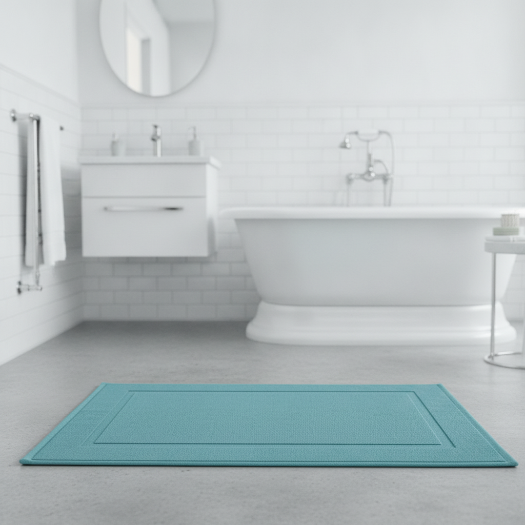 Cotton Blue Bath Mat