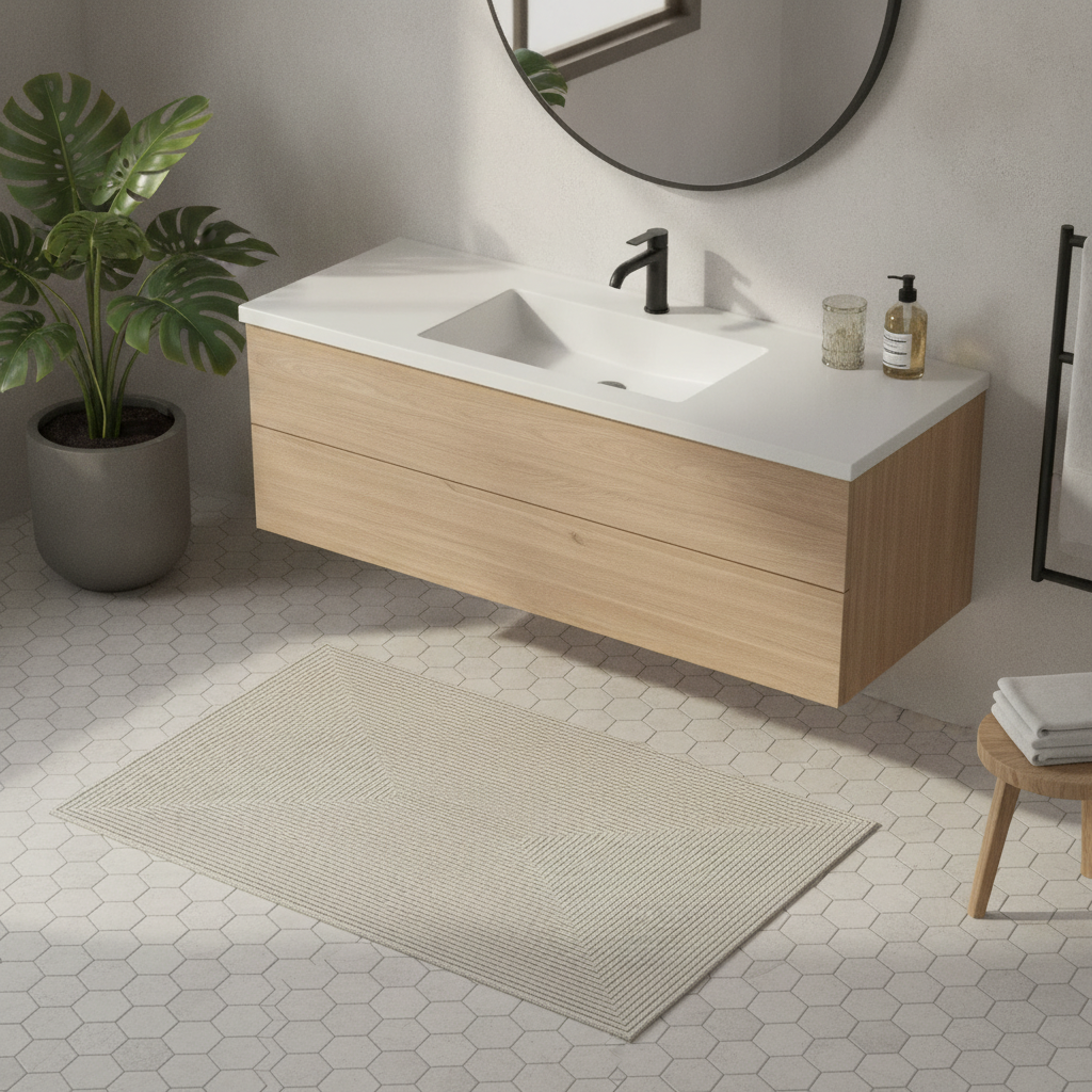 Gray Bathroom Rug