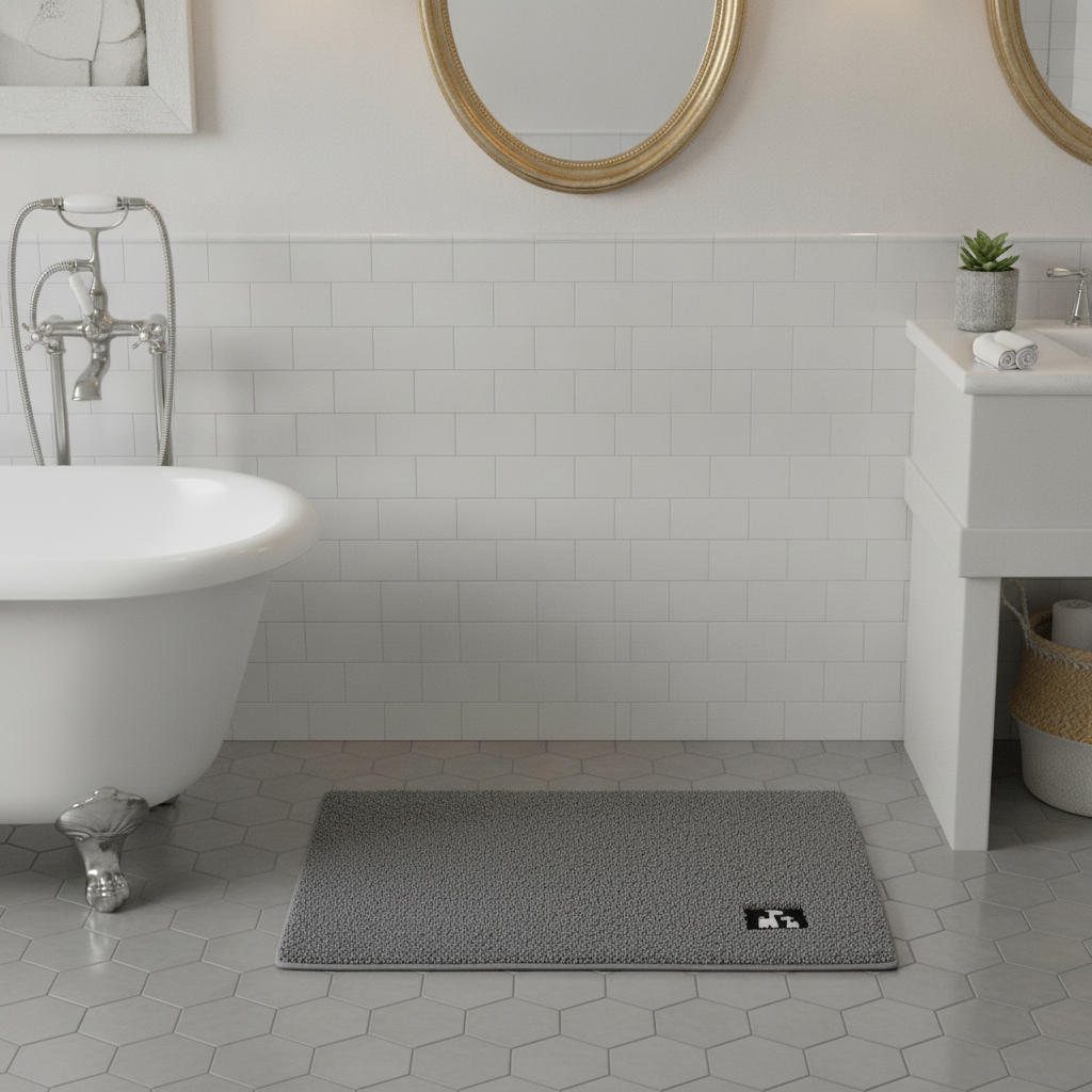Non-Slip Gray Bath Mat