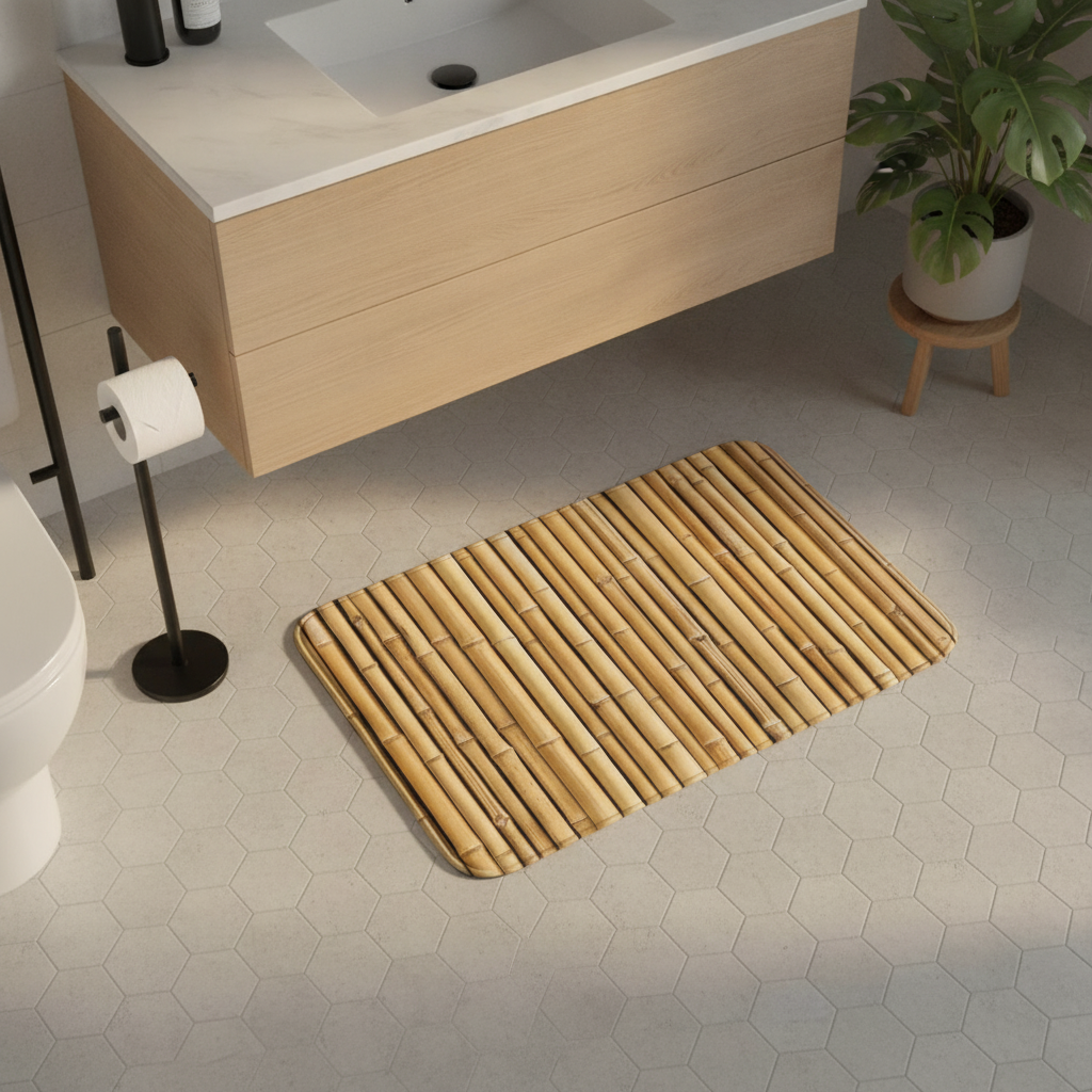 Bamboo Imitation Bath Mat
