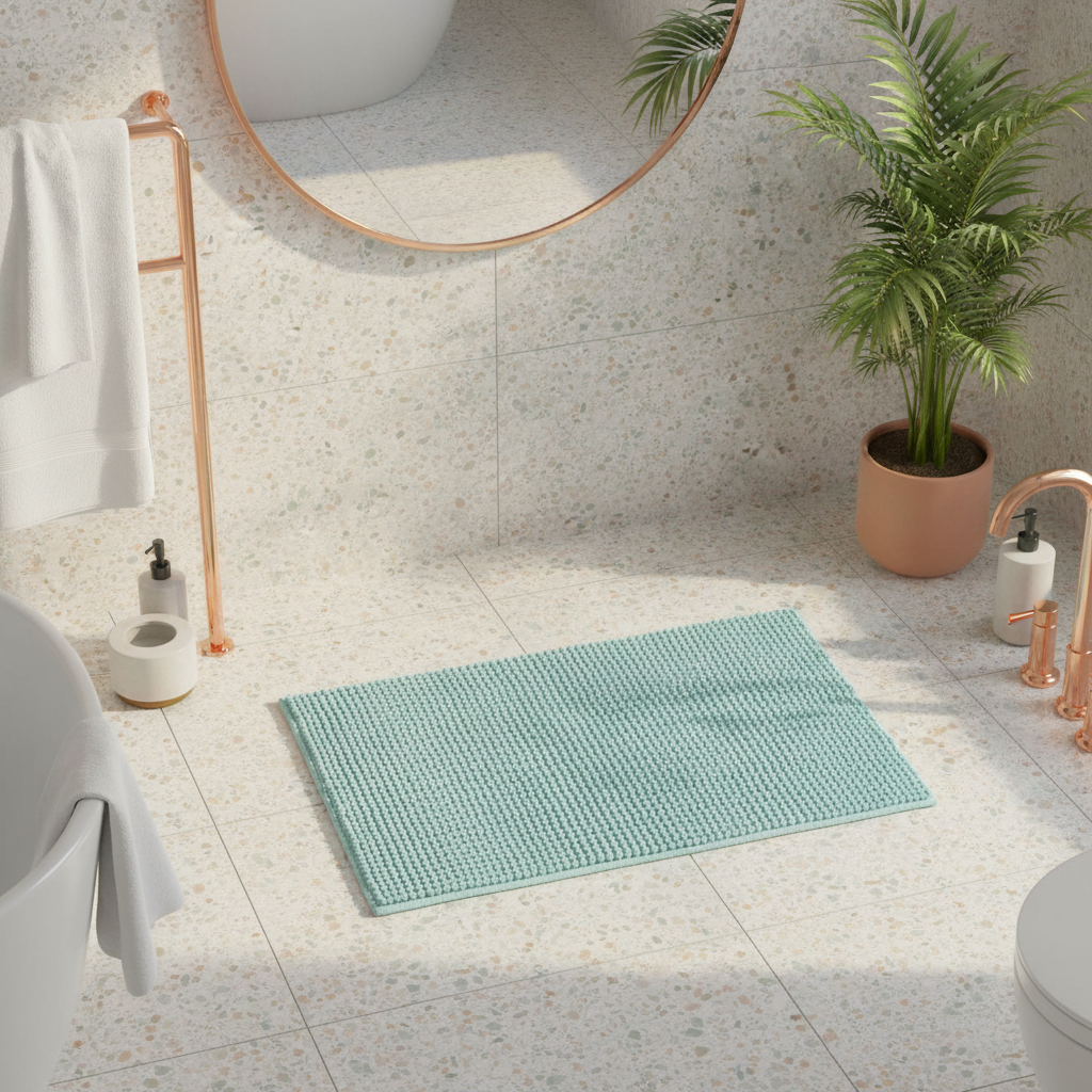 Turquoise Bath Mat - product detail