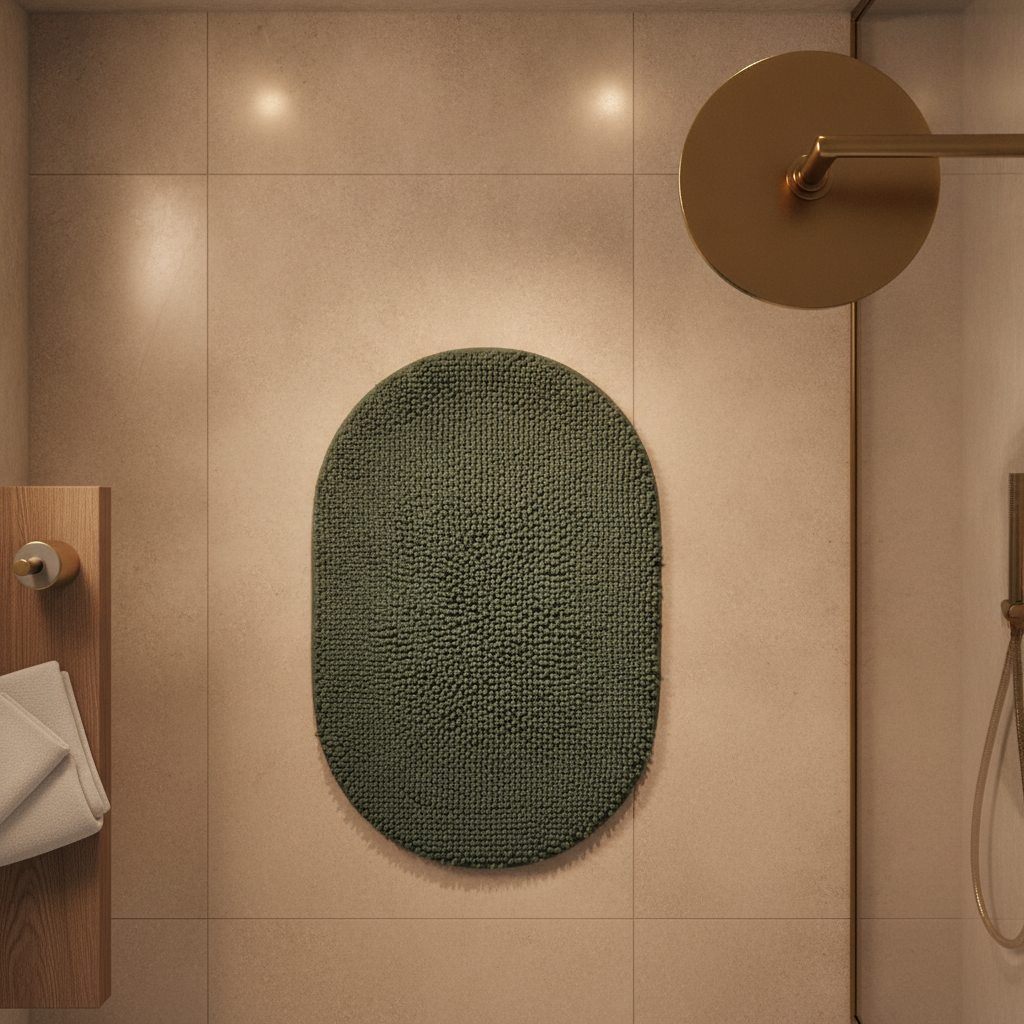 Green Dark Bath Mat