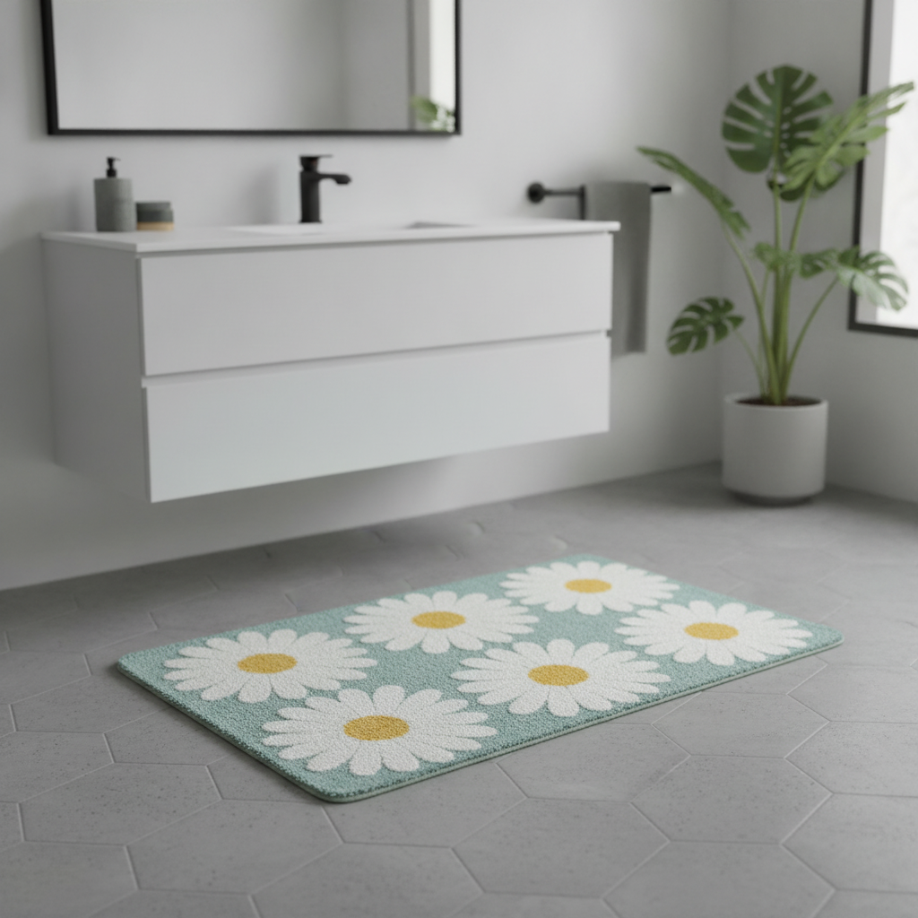 Scandinavian Bath Mat - bathroom setting
