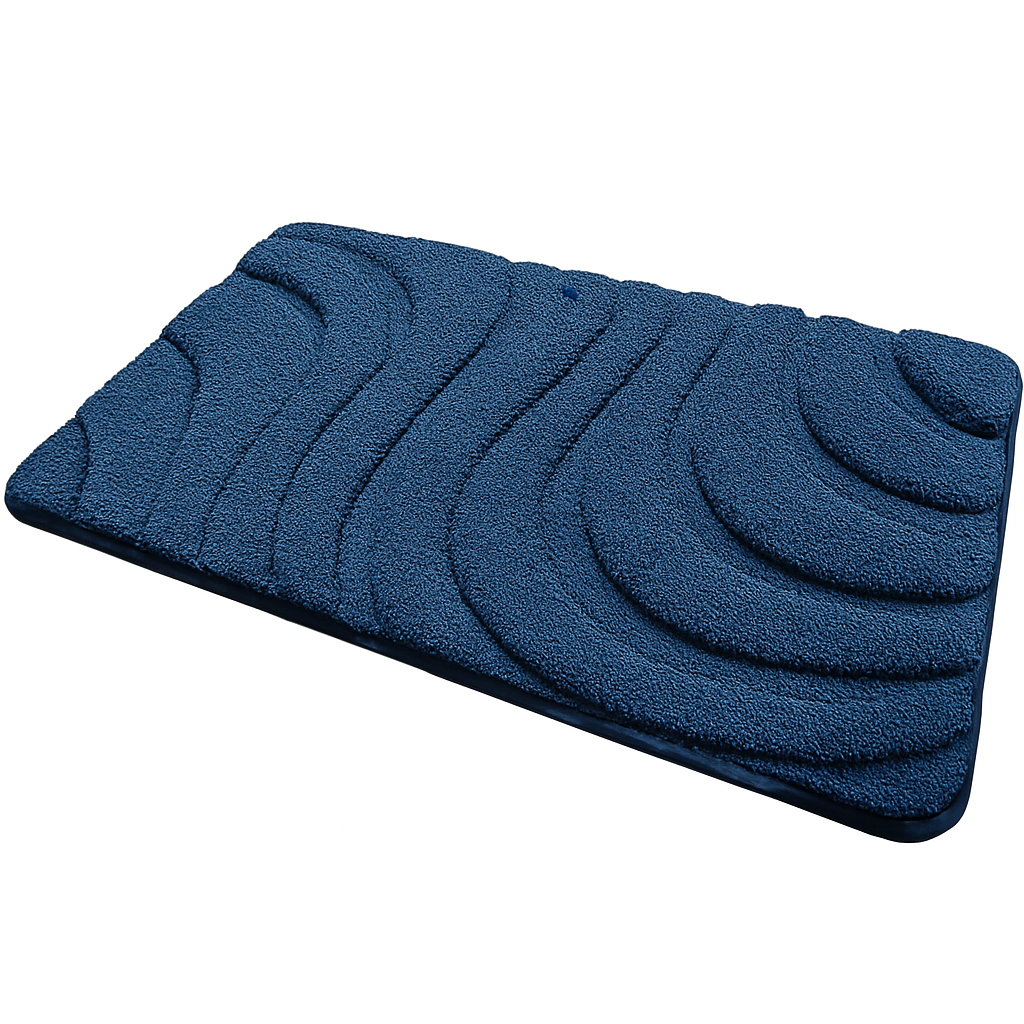 Non-Slip Blue Bath Mat