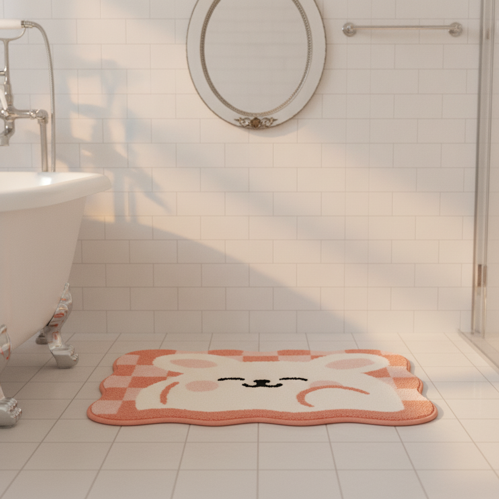 Checkerboard Bath Mat