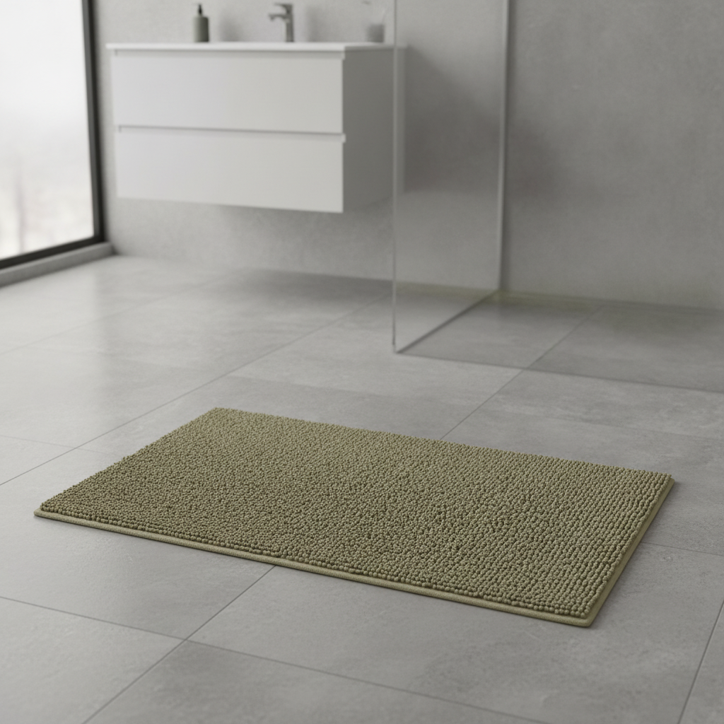 Green Kaki Bath Mat