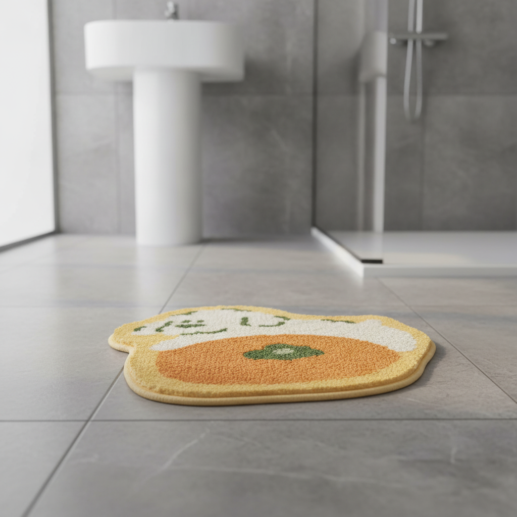 Original Orange Bathroom Rug