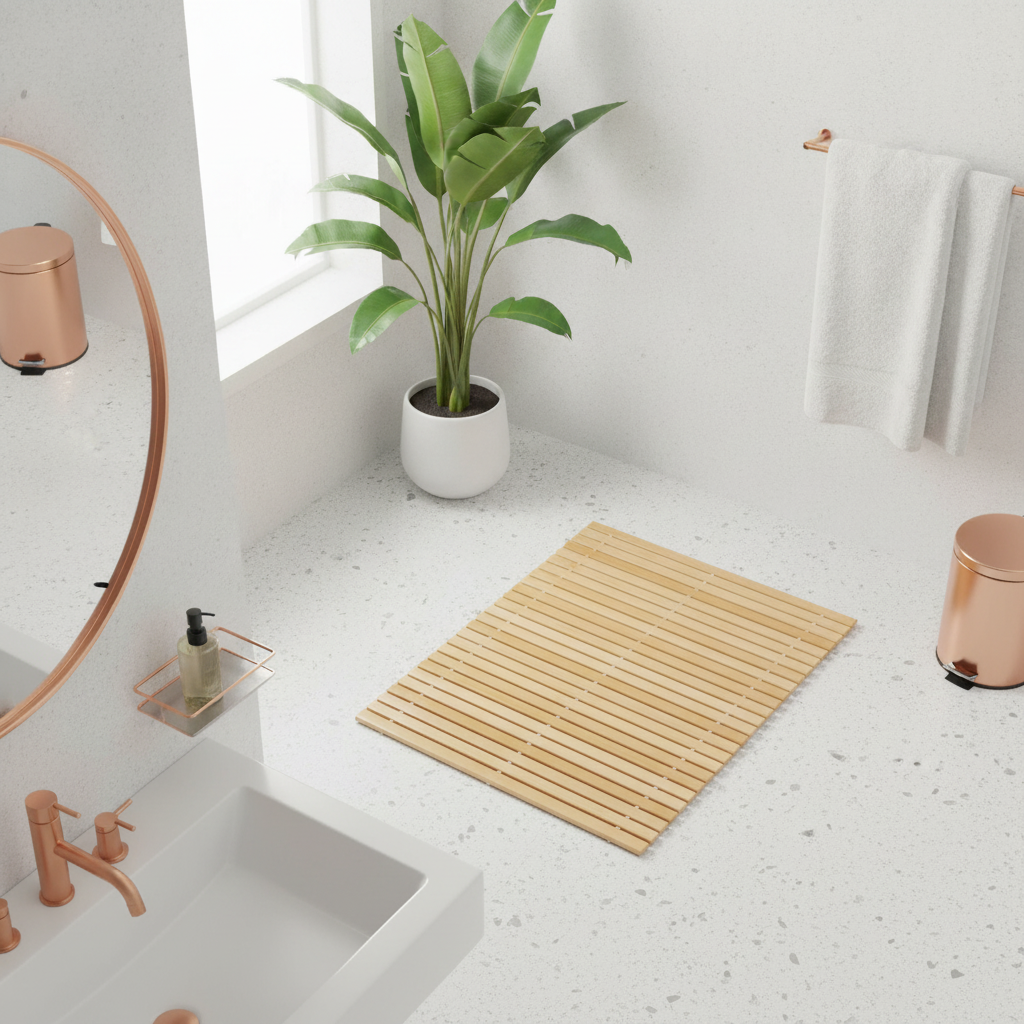 Bamboo Wood Bath Mat