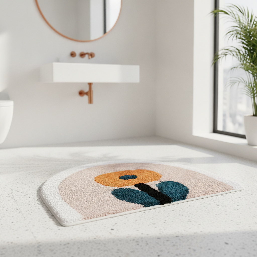 Small Flower Bath Mat