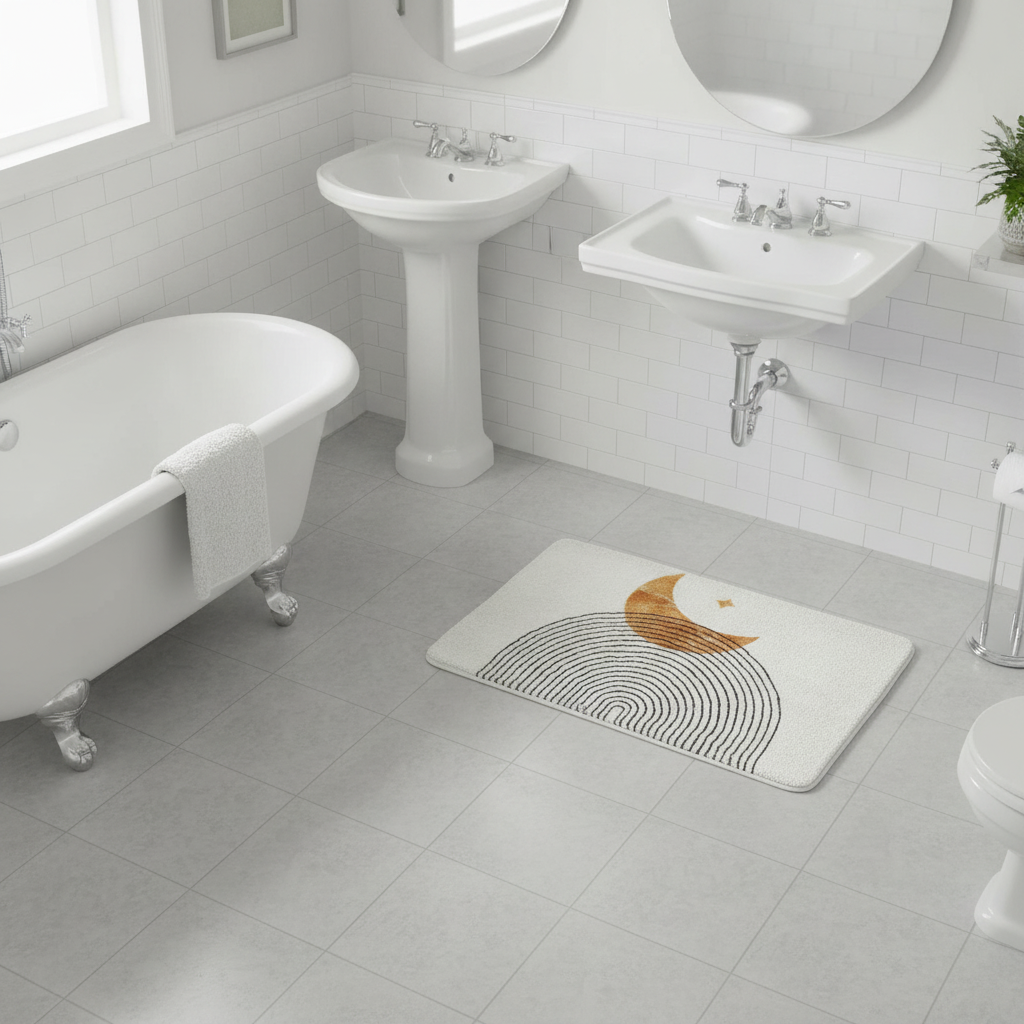 Rectangular Bathroom Rug - care instructions