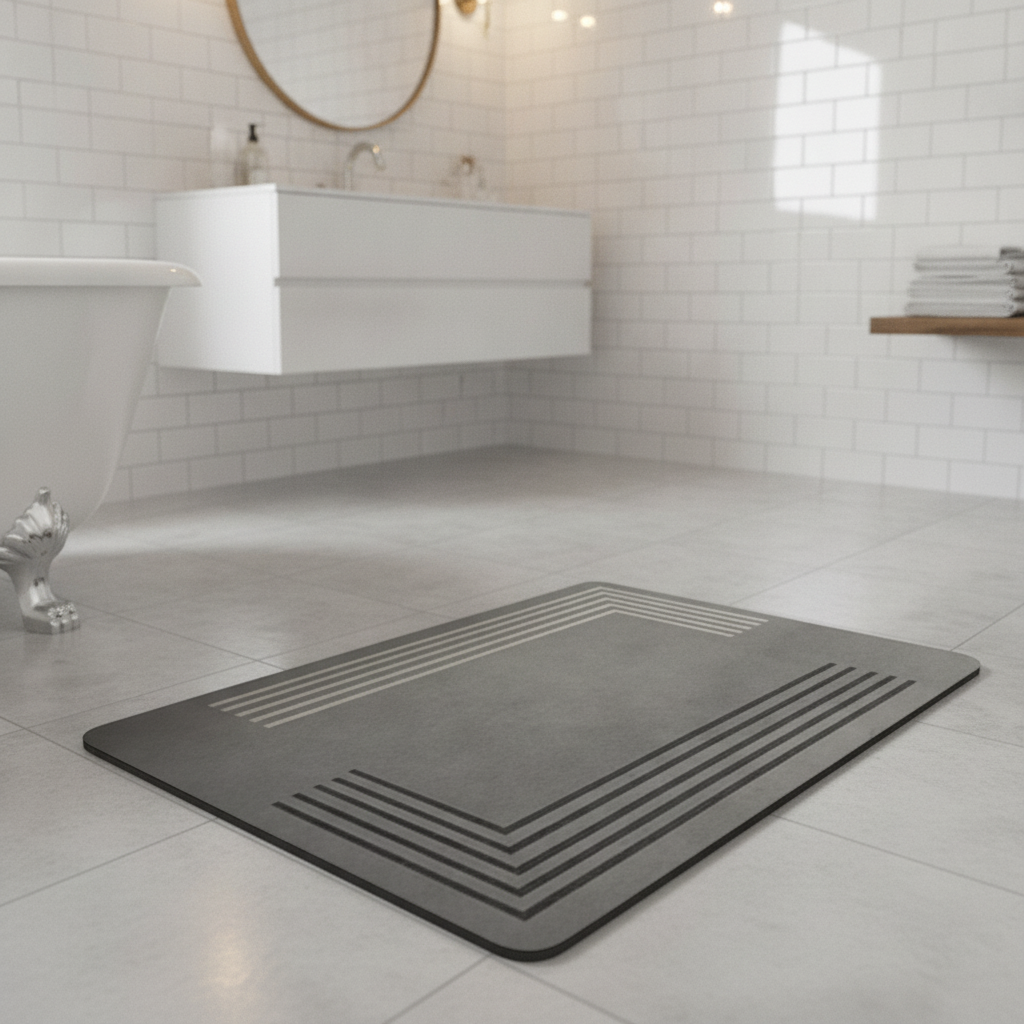 Diatomite Gray Bath Mat