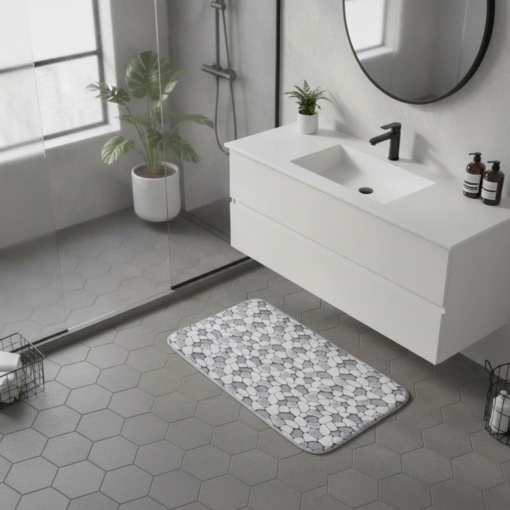 Pebble Gray Bath Mat - product detail