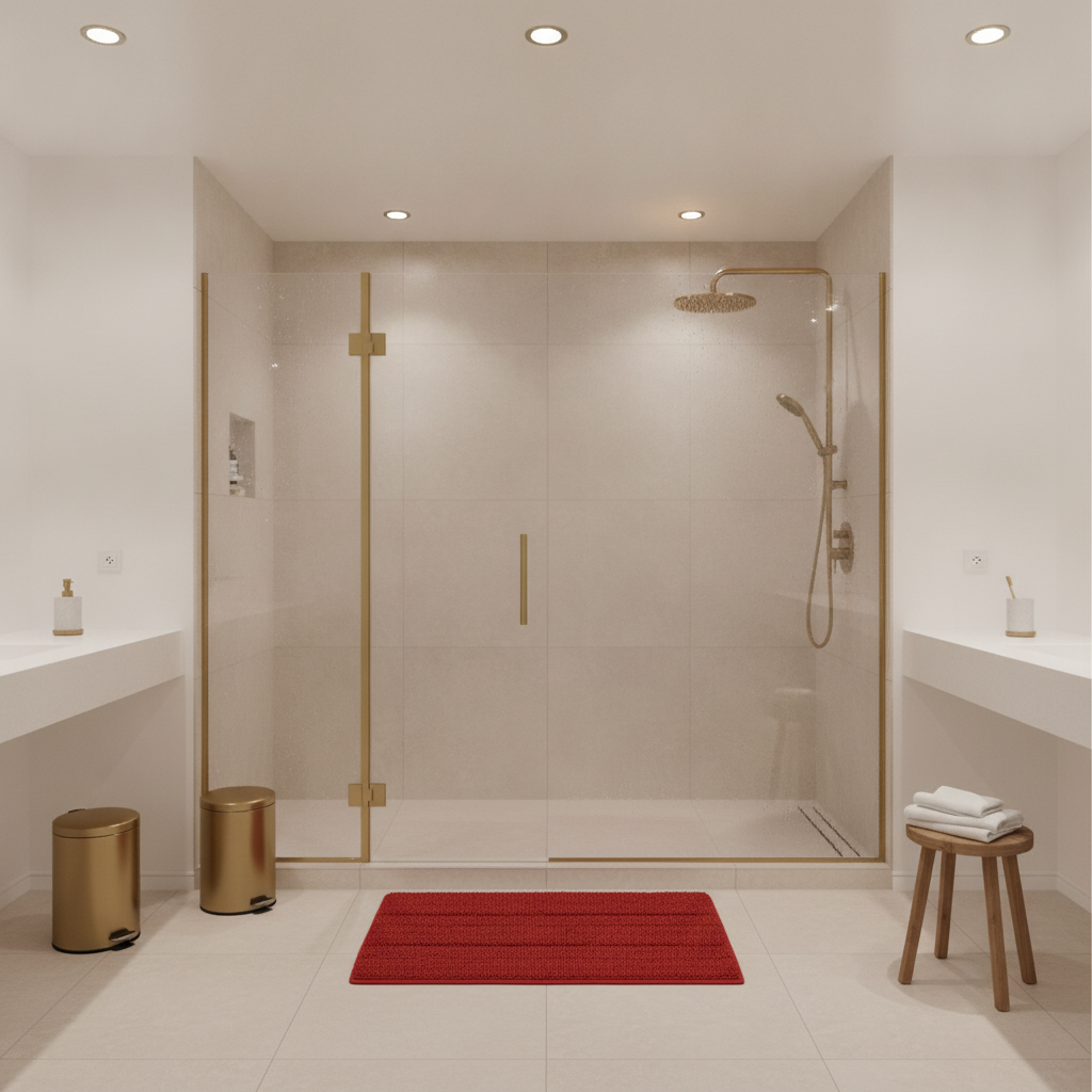 Large Red Bath Mat