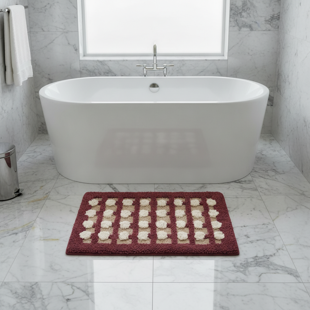 Geometric Bath Mat - close-up texture