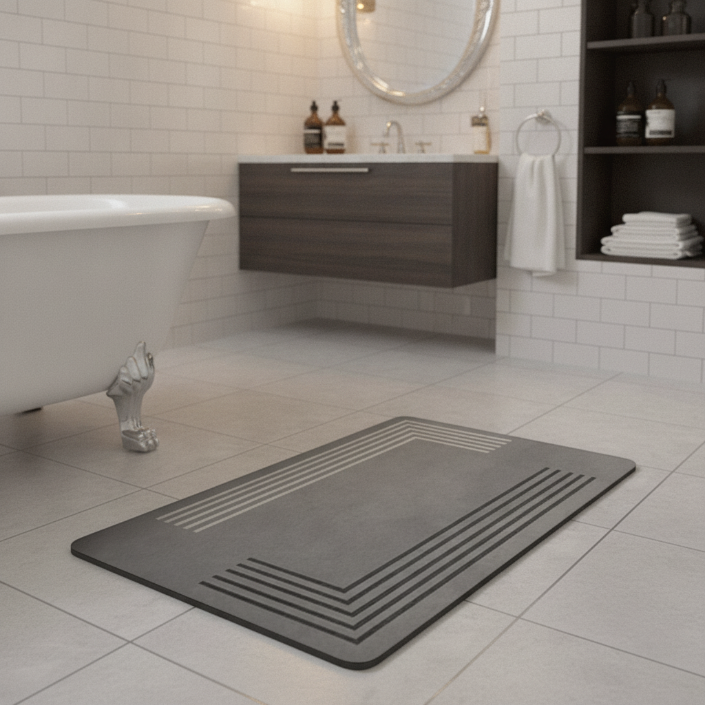 Diatomite Gray Bath Mat