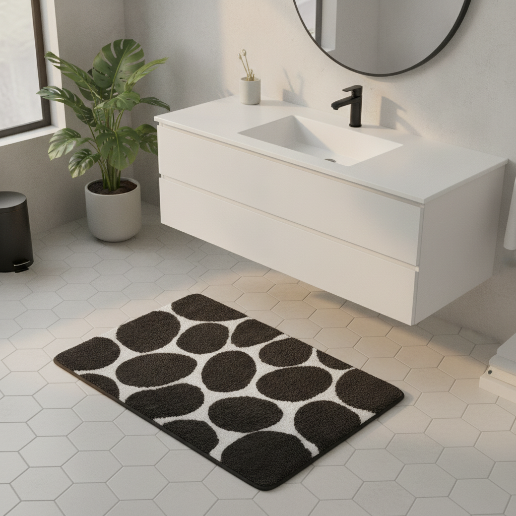 Memory Shape Pebble Bath Mat
