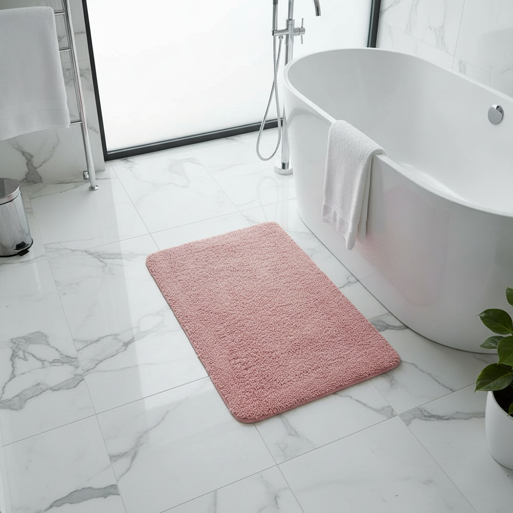 Pink Non-Slip Bath Mat - care instructions