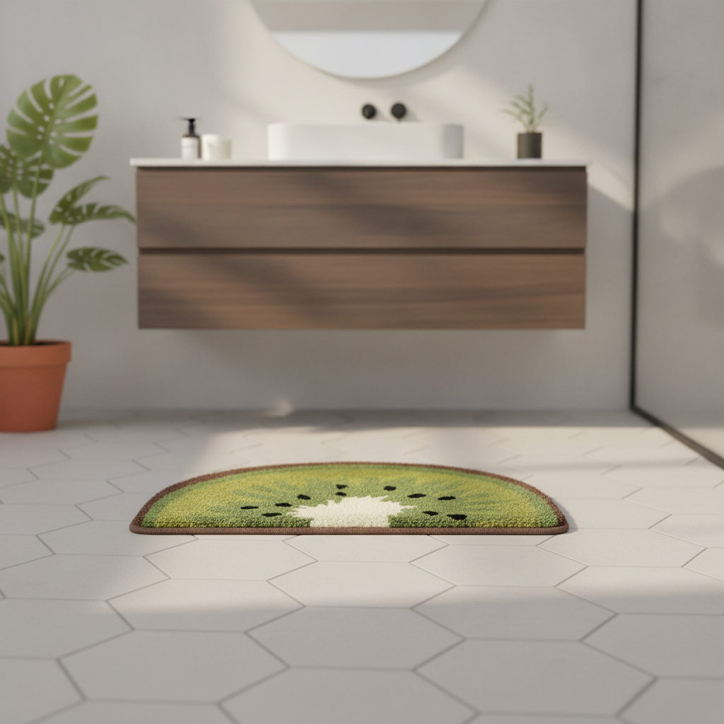 In Shape Half Moon Bath Mat