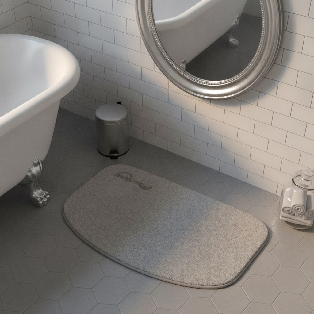 Half Moon Microfiber Bath Mat
