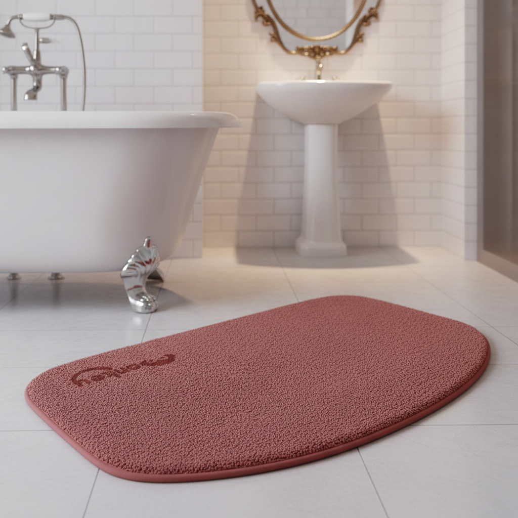 Half Moon Microfiber Bath Mat