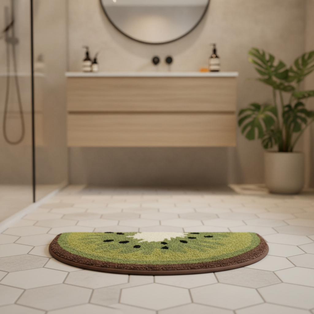 In Shape Half Moon Bath Mat