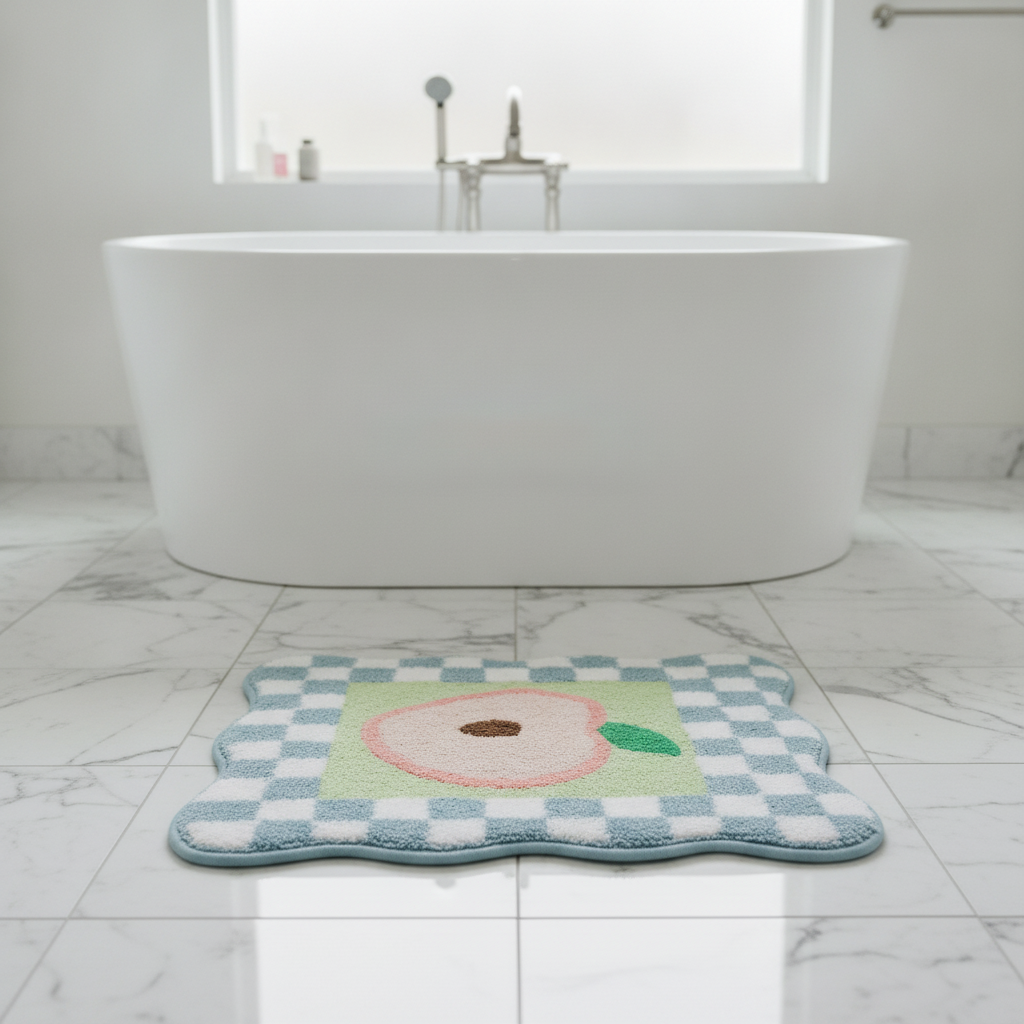 Peach Art Bath Mat - product detail