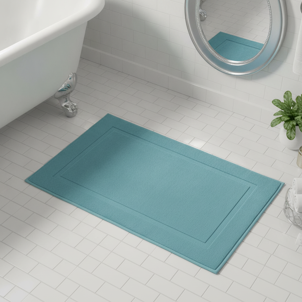 Cotton Blue Bath Mat