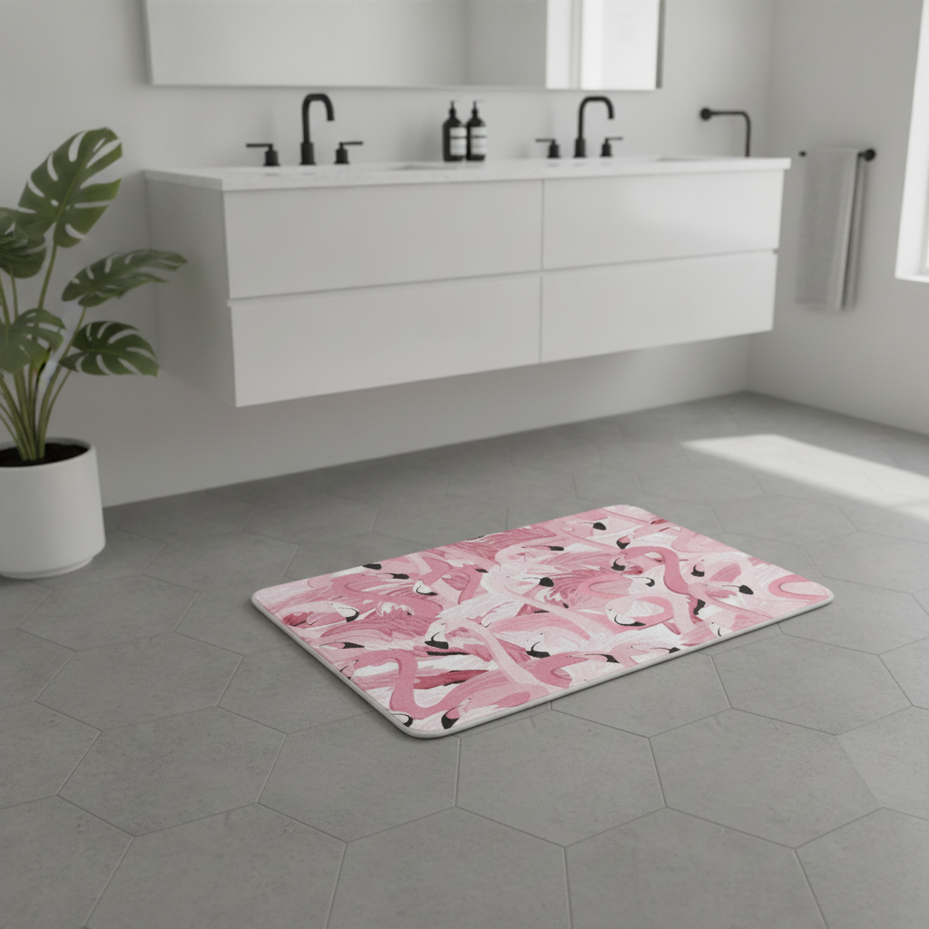 Flamant Pink Bath Mat