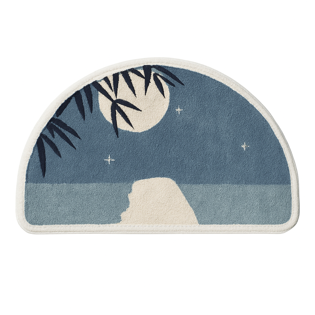 Small Half Moon Bathroom Rug