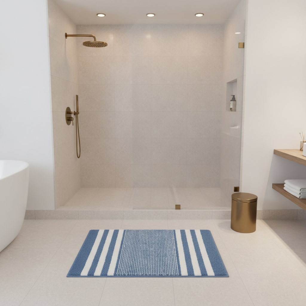 Blue Bathroom Rug