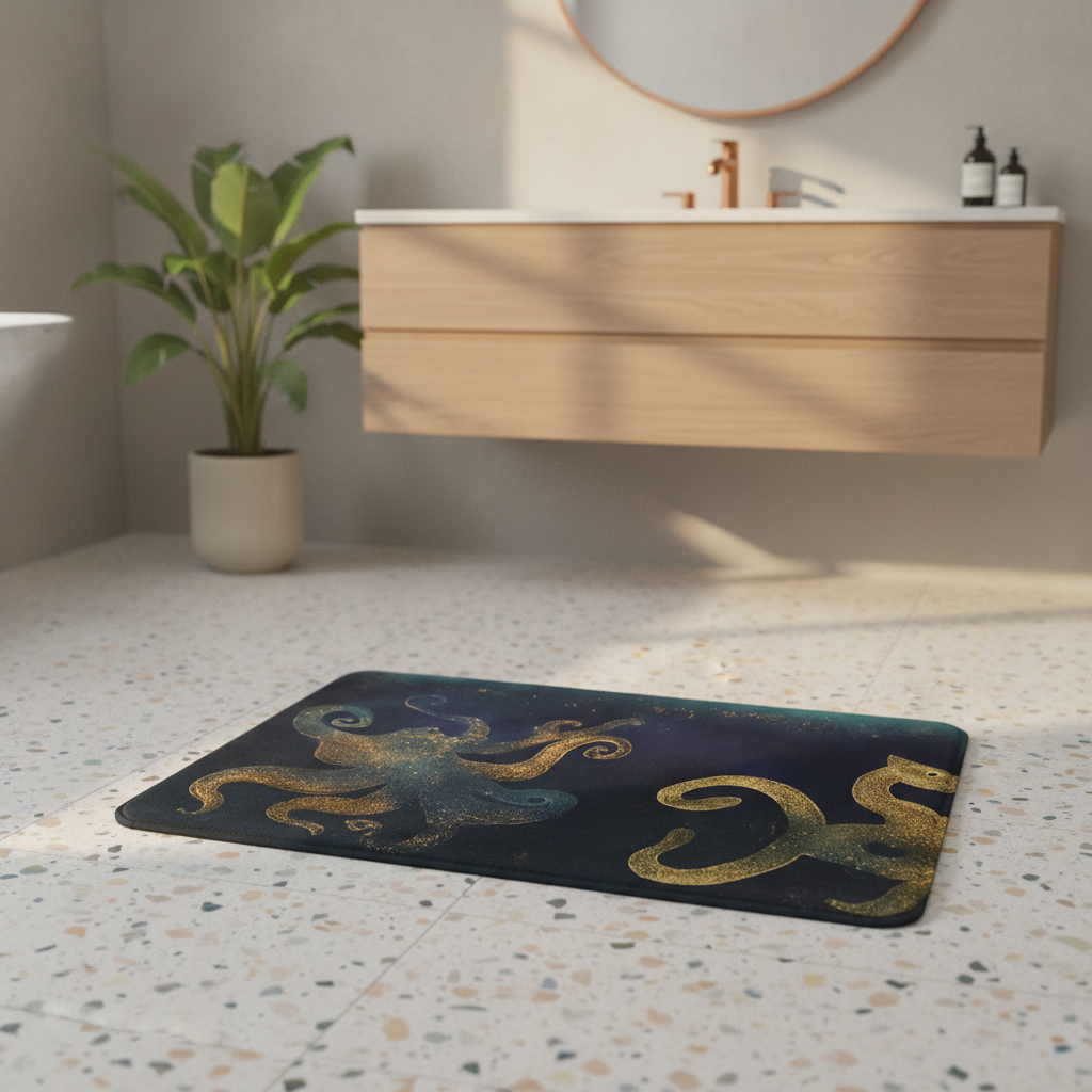 Small Fantaisie Bath Mat - bathroom setting