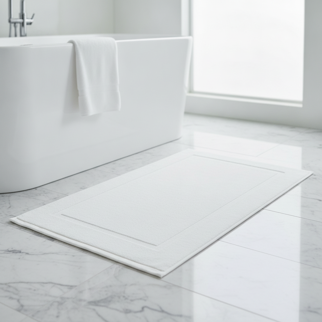 Cotton White Bath Mat