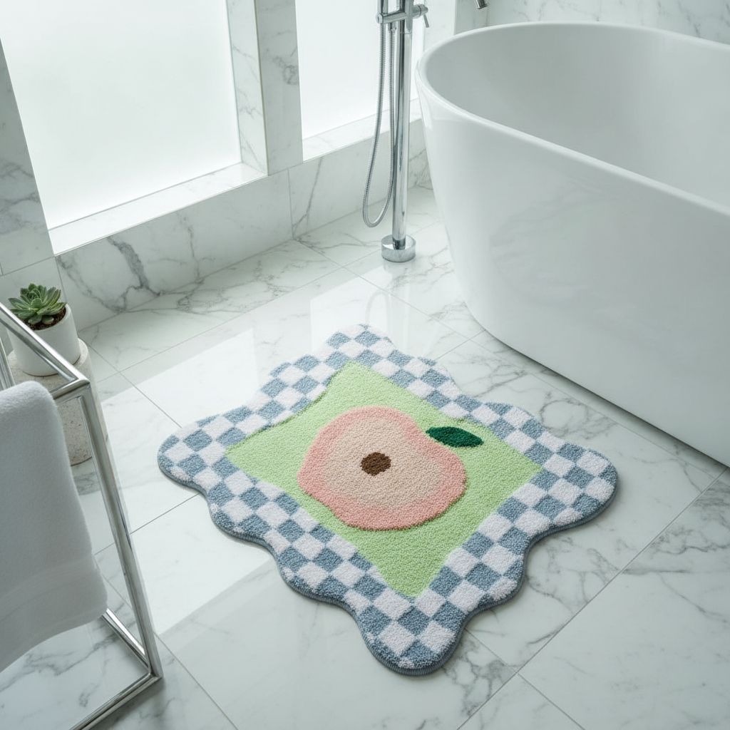 Peach Art Bath Mat