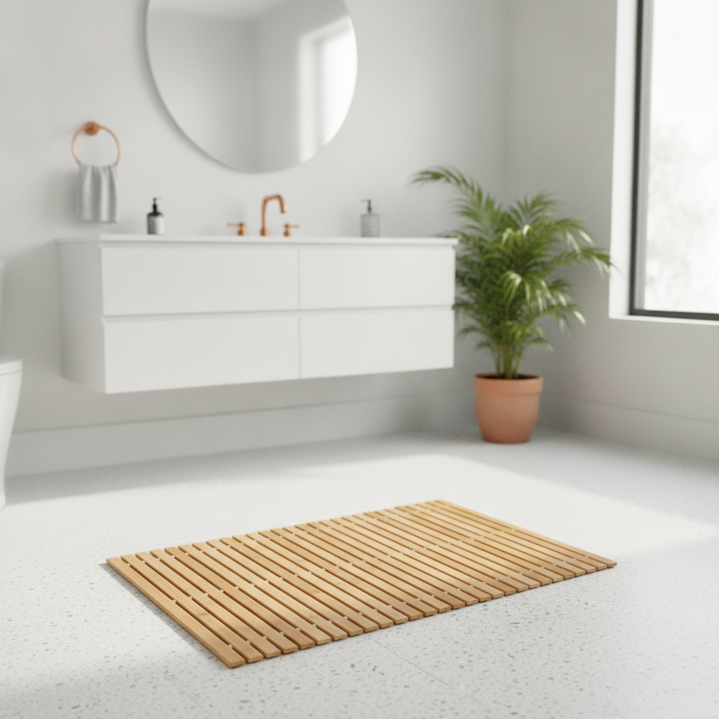 Bamboo Wood Bath Mat