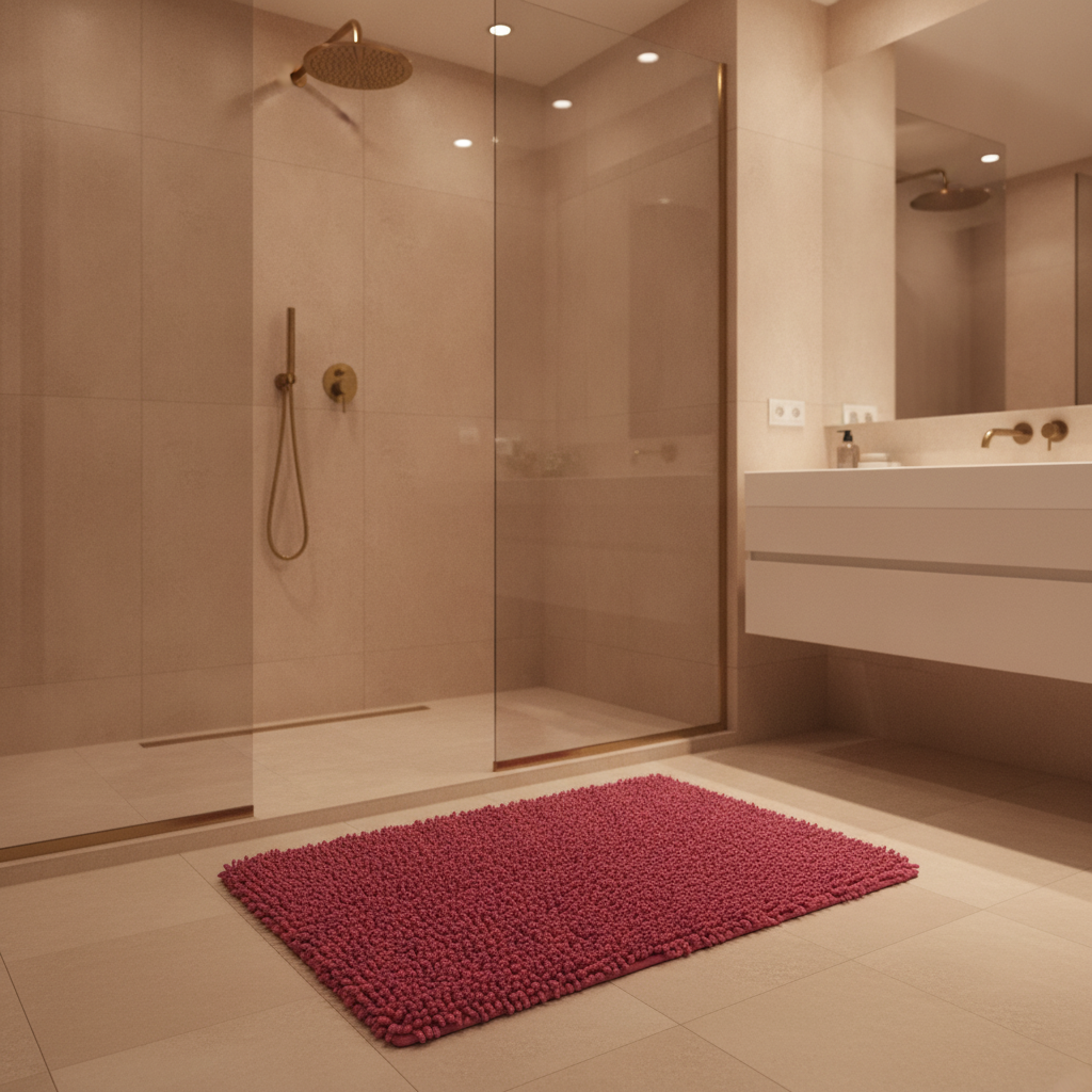 Caterpillar Pink Fushia Bath Mat