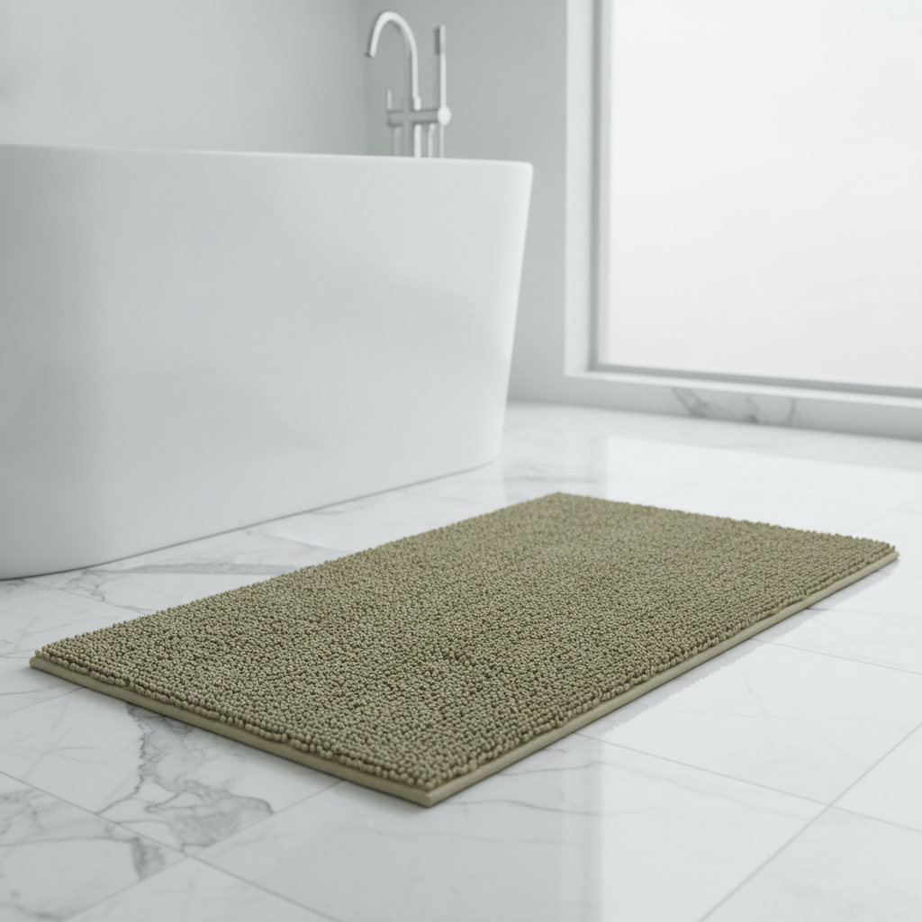 Green Kaki Bath Mat